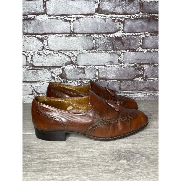 Bally Satolas Brown Leather Wingtip Tassel Loafer Dress Shoes Men Sz 10M US/43EU main image 11